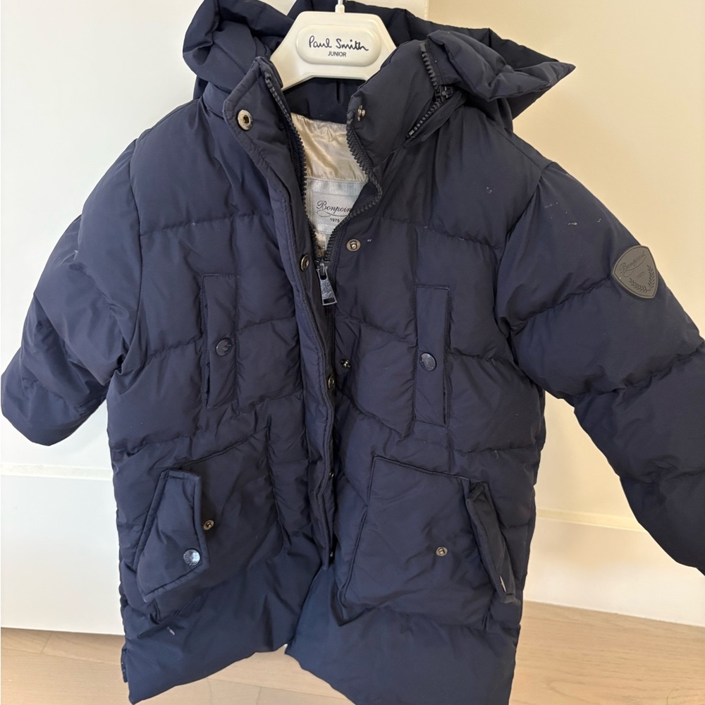 Bonpoint Kids Navy Puffer Coat